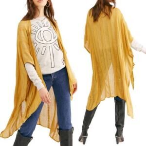 Free People Sequin Day Dream Kimono Gold